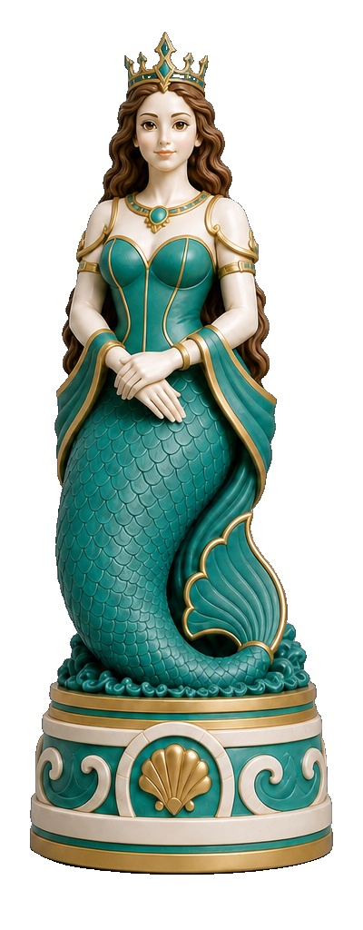 Meshy AI Atlantis Queen Simplified Views view1 image3d ready source image