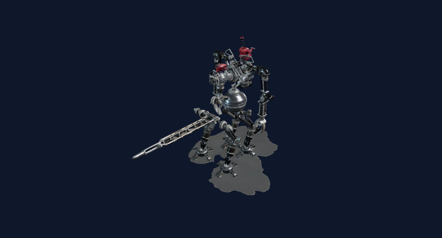 Toy robot 3D model generated by Image3D